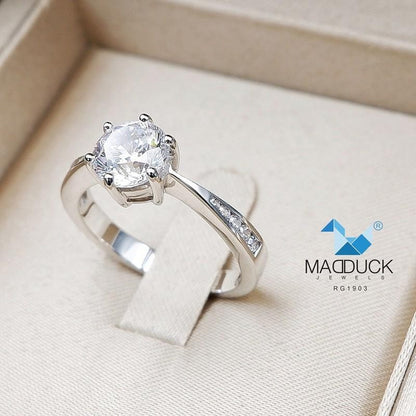 Couple ring set – CZ in 925 silver by Madduck Jewels