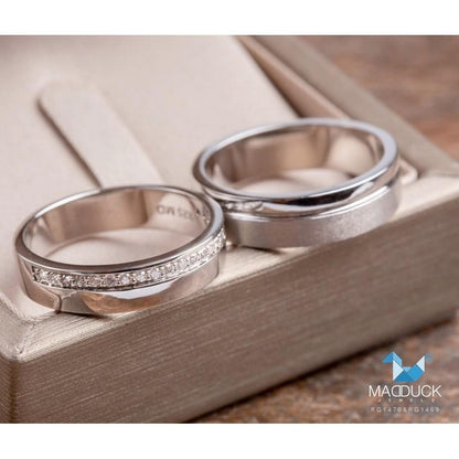Couple ring set – CZ in 925 silver by Madduck Jewels