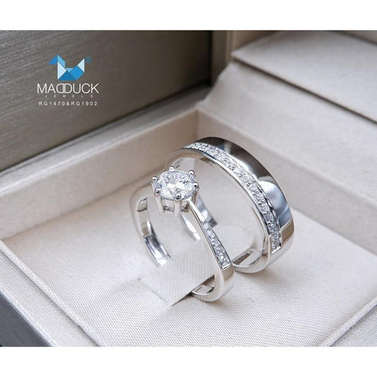 Couple ring set – CZ in 925 silver by Madduck Jewels
