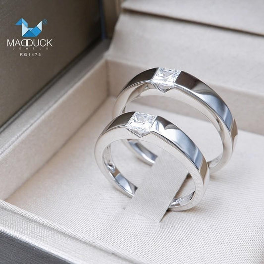 Couple ring set – CZ in 925 silver by Madduck Jewels