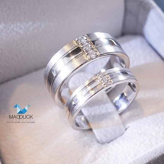 Couple ring set – CZ in 925 silver by Madduck Jewels