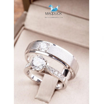 Couple ring set – CZ in 925 silver by Madduck Jewels