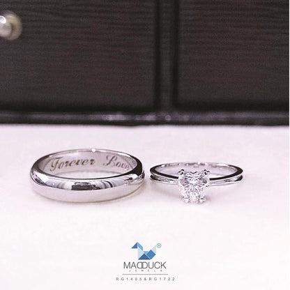 Couple ring set – CZ in 925 silver by Madduck Jewels