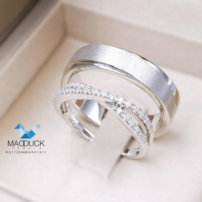 Couple ring set – CZ in 925 silver by Madduck Jewels