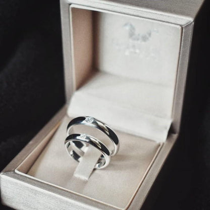 Couple ring set – CZ in 925 silver by Madduck Jewels