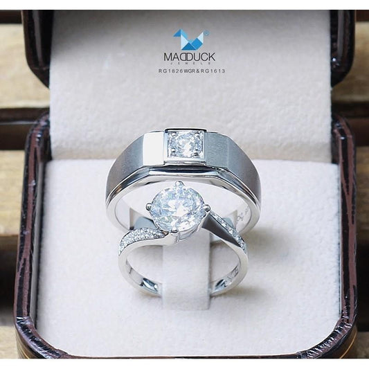 Couple ring set – CZ in 925 silver by Madduck Jewels