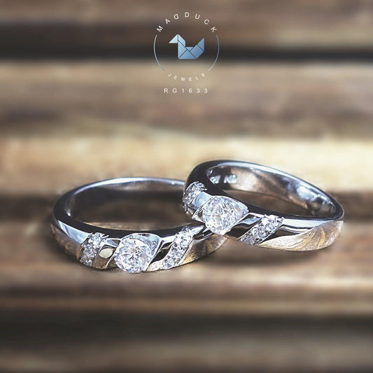 Couple ring set – CZ in 925 silver by Madduck Jewels