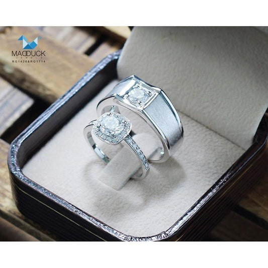 Couple ring set – CZ in 925 silver by Madduck Jewels