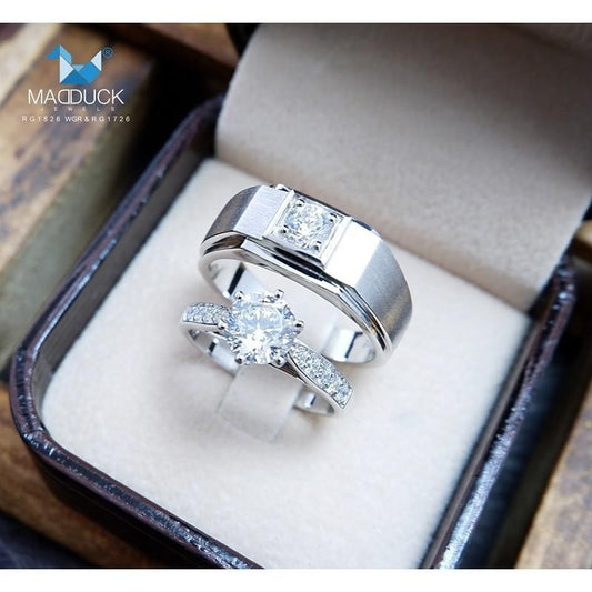 Couple ring set – CZ in 925 silver by Madduck Jewels
