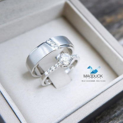 Couple ring set – CZ in 925 silver by Madduck Jewels