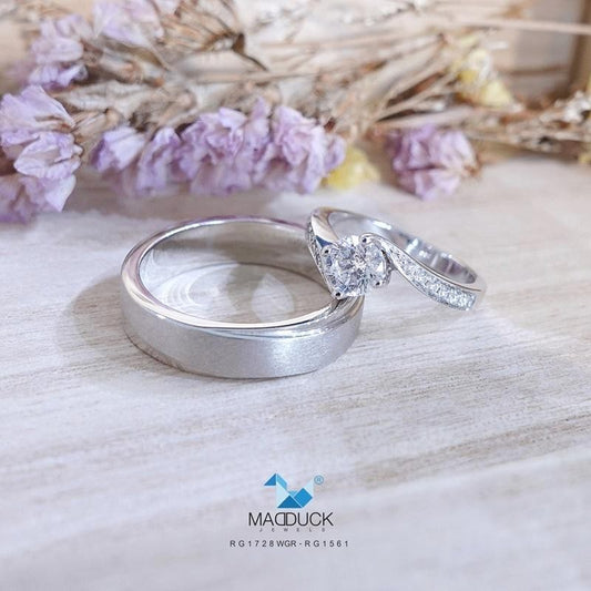 Couple ring set – CZ in 925 silver by Madduck Jewels