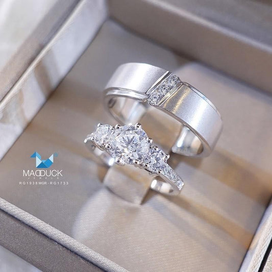 Couple ring set – CZ in 925 silver by Madduck Jewels