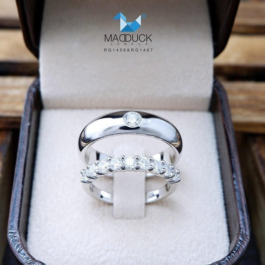 Couple ring set – CZ in 925 silver by Madduck Jewels