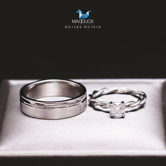 Couple ring set – CZ in 925 silver by Madduck Jewels
