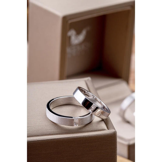 Couple ring set – CZ in 925 silver by Madduck Jewels