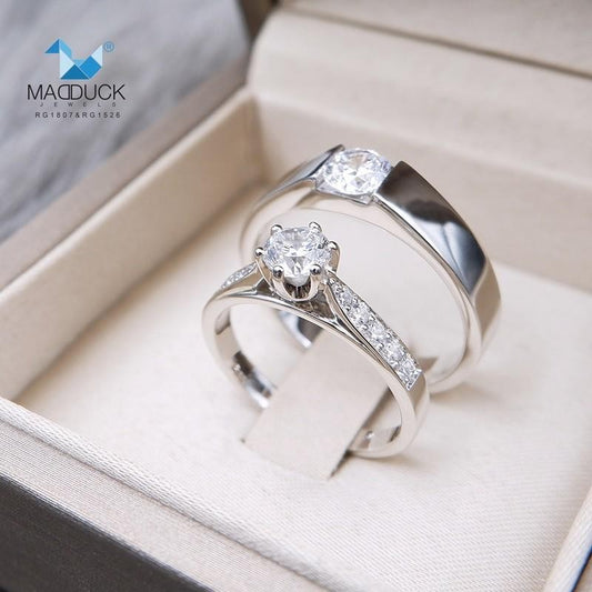 Couple ring set – CZ in 925 silver by Madduck Jewels
