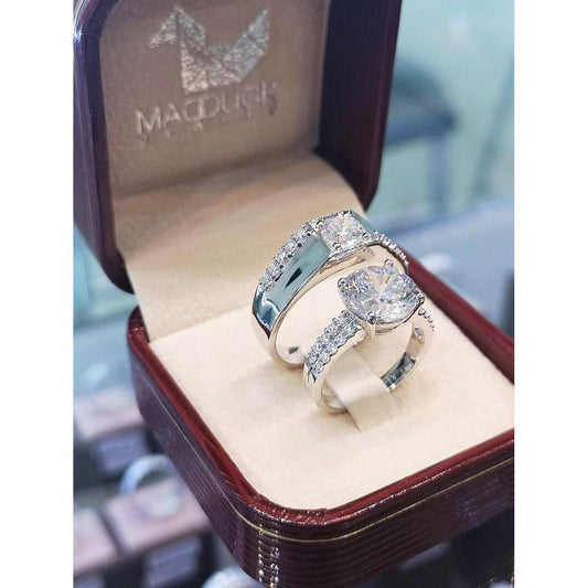 Couple ring set – CZ in 925 silver by Madduck Jewels