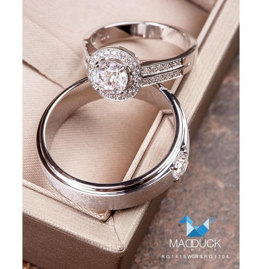 Couple ring set – CZ in 925 silver by Madduck Jewels