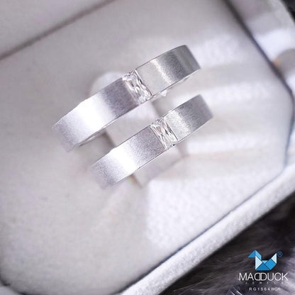 Couple ring set – CZ in 925 silver by Madduck Jewels