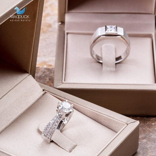 Couple ring set – CZ in 925 silver by Madduck Jewels