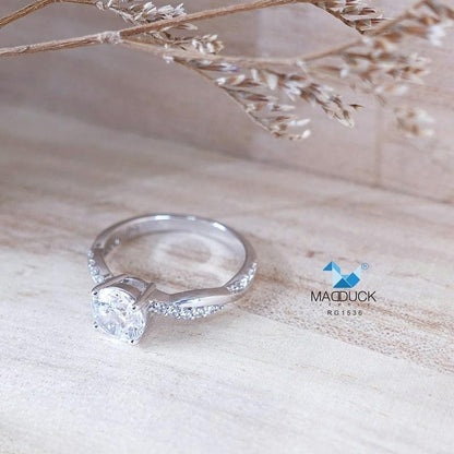 Couple ring set – CZ in 925 silver by Madduck Jewels