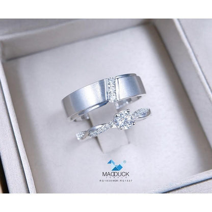Couple ring set – CZ in 925 silver by Madduck Jewels