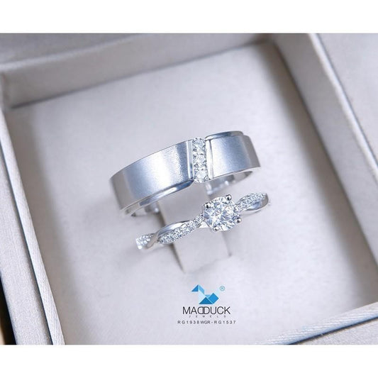 Couple ring set – CZ in 925 silver by Madduck Jewels