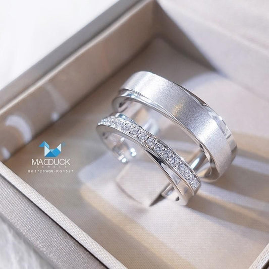 Couple ring set – CZ in 925 silver by Madduck Jewels