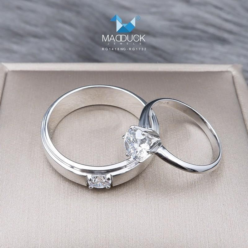 Couple ring set – CZ in 925 silver by Madduck Jewels