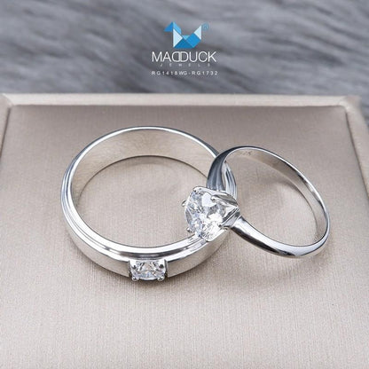 Couple ring set – CZ in 925 silver by Madduck Jewels