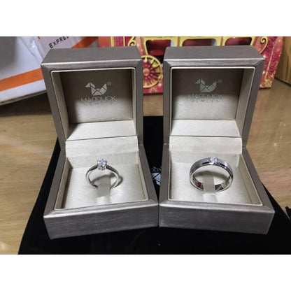 Couple ring set – CZ in 925 silver by Madduck Jewels