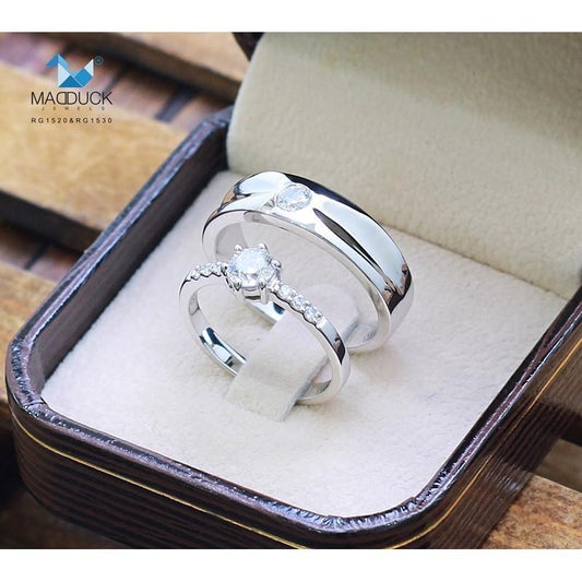 Couple ring set – CZ in 925 silver by Madduck Jewels