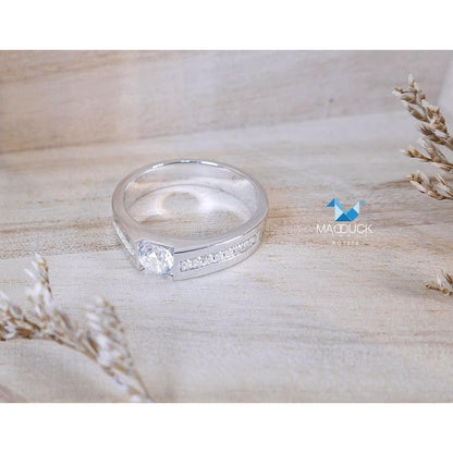 Unisex / male / female ring – CZ in 925 silver by Madduck Jewels