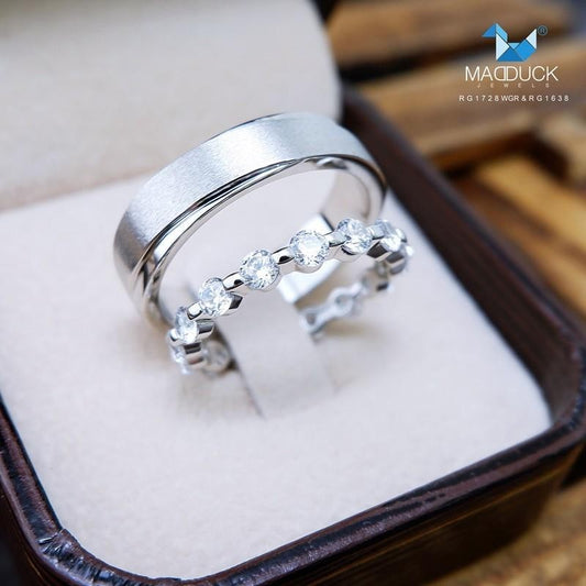 Couple ring set – CZ in 925 silver by Madduck Jewels