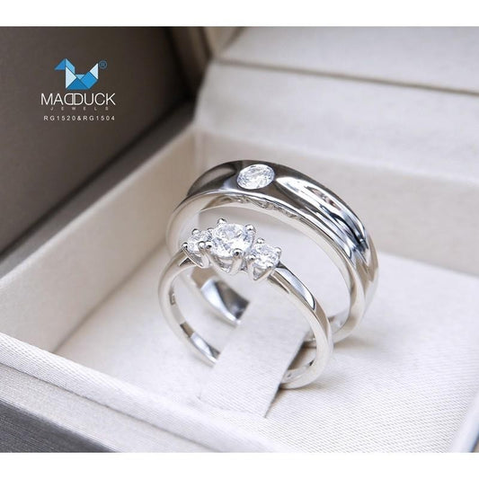 Couple ring set – CZ in 925 silver by Madduck Jewels