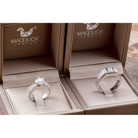 Couple ring set – CZ in 925 silver by Madduck Jewels