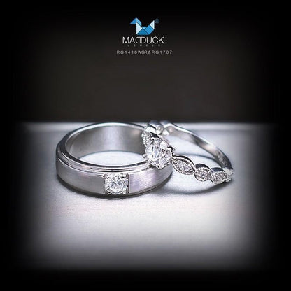 Couple ring set – CZ in 925 silver by Madduck Jewels