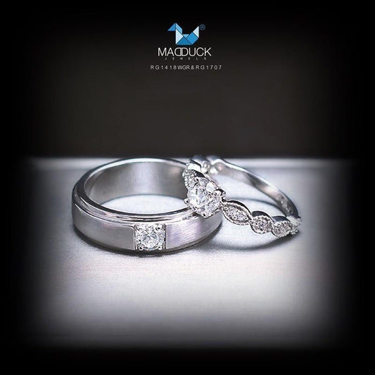 Couple ring set – CZ in 925 silver by Madduck Jewels