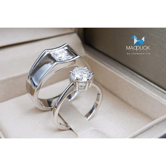 Couple ring set – CZ in 925 silver by Madduck Jewels