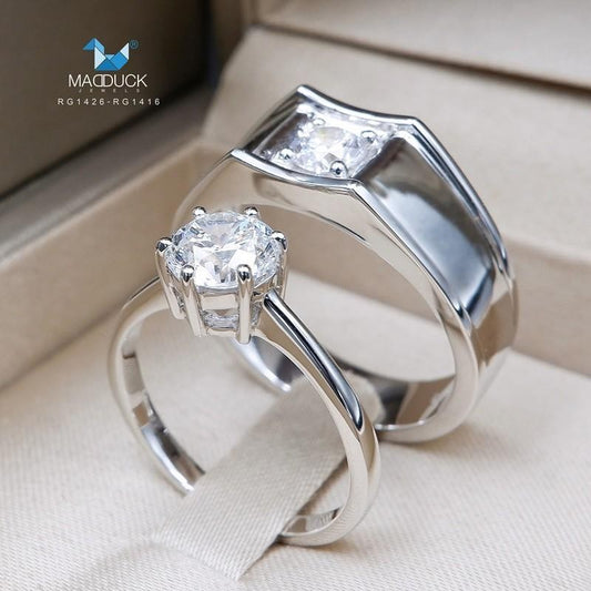 Couple ring set – CZ in 925 silver by Madduck Jewels