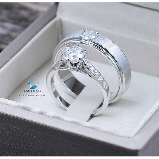 Couple ring set – CZ in 925 silver by Madduck Jewels