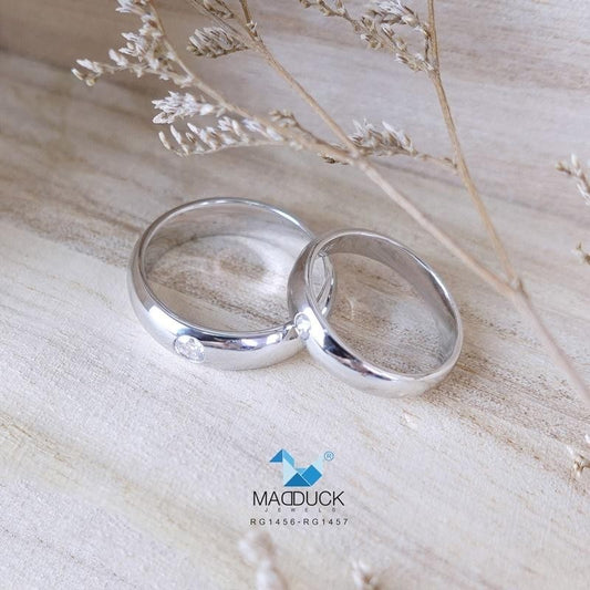 Couple ring set – CZ in 925 silver by Madduck Jewels