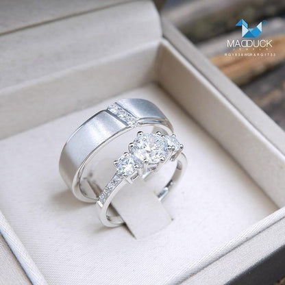 Couple ring set – CZ in 925 silver by Madduck Jewels