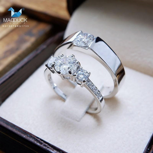 Couple ring set – CZ in 925 silver by Madduck Jewels