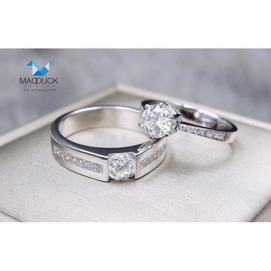 Couple ring set – CZ in 925 silver by Madduck Jewels
