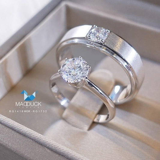 Couple ring set – CZ in 925 silver by Madduck Jewels