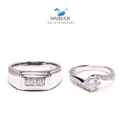 Couple ring set – CZ in 925 silver by Madduck Jewels