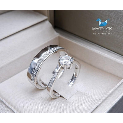 Couple ring set – CZ in 925 silver by Madduck Jewels