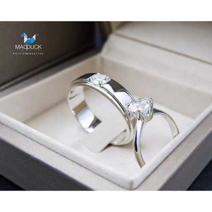 Couple ring set – CZ in 925 silver by Madduck Jewels