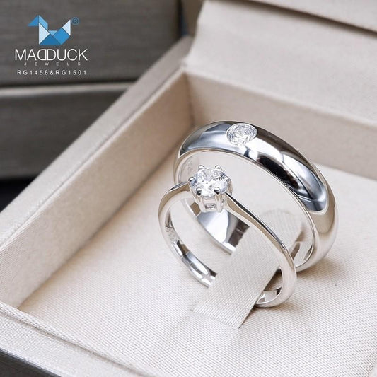 Couple ring set – CZ in 925 silver by Madduck Jewels